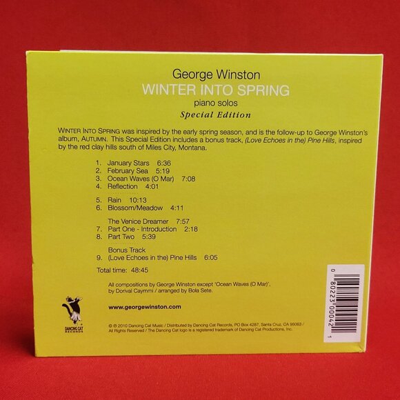 George Winston Winter Into Springs Piano Solos Special Edition CD 2010 - Picture 2 of 8